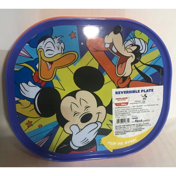 Mickey Mouse Reversible Plate Set - BPA-Free - 12M+ Kids Dining Fun - 2-Pack - Picture 5 of 5